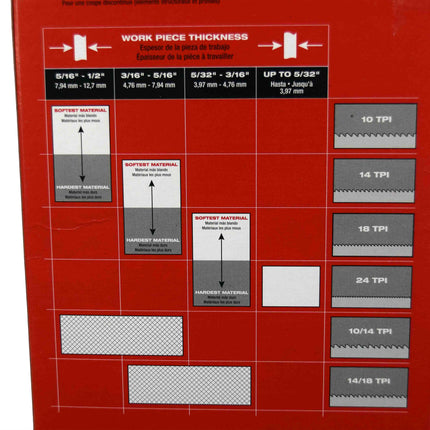 Milwaukee 48-39-0501 10 TPI Standard Deep Cut Portable Band Saw Blade