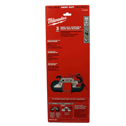 Milwaukee 48-39-0501 10 TPI Standard Deep Cut Portable Band Saw Blade