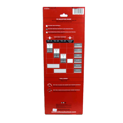 Milwaukee 48-39-0511 14 TPI Standard Deep Cut Portable Band Saw Blade 3 Pack