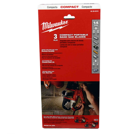 Milwaukee 48-39-0519 35-3/8 in. 14 TPI Compact Portable Band Saw Blade 3-Pack