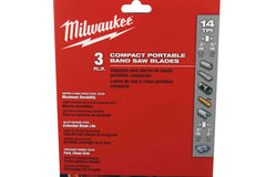 Milwaukee 48-39-0519 35-3/8 in. 14 TPI Compact Portable Band Saw Blade 3-Pack