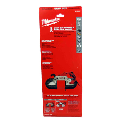 Milwaukee 48-39-0531 24 TPI Standard Deep Cut Band Saw Blade 3 Pack