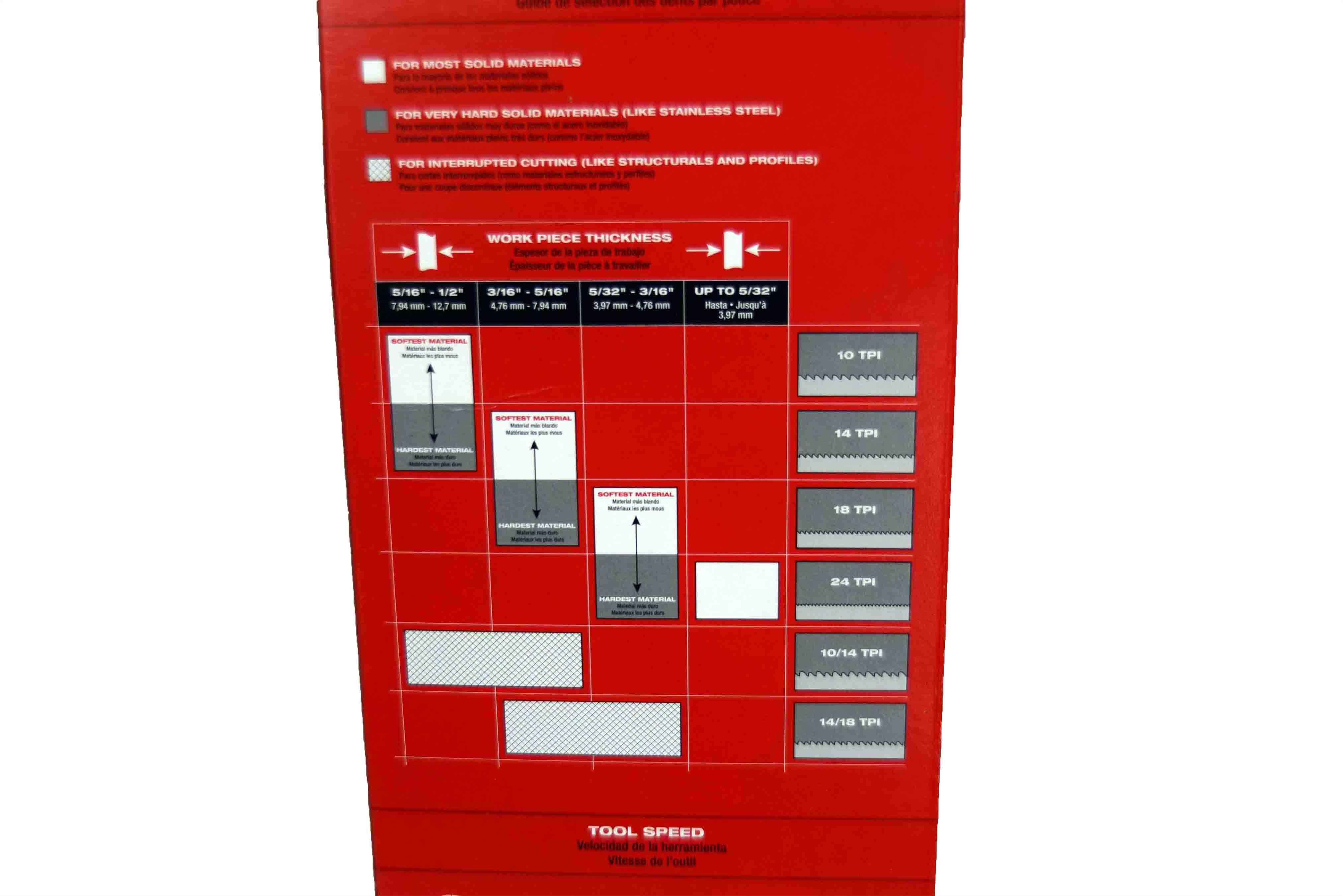 Milwaukee 48-39-0531 24 TPI Standard Deep Cut Band Saw Blade 3 Pack