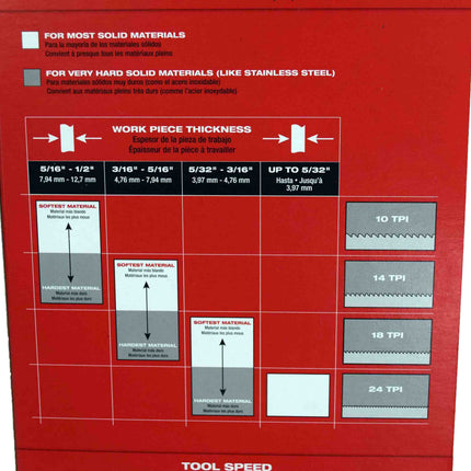 Milwaukee 48-39-0539 Compact Portable Band Saw Blade 24 TPI
