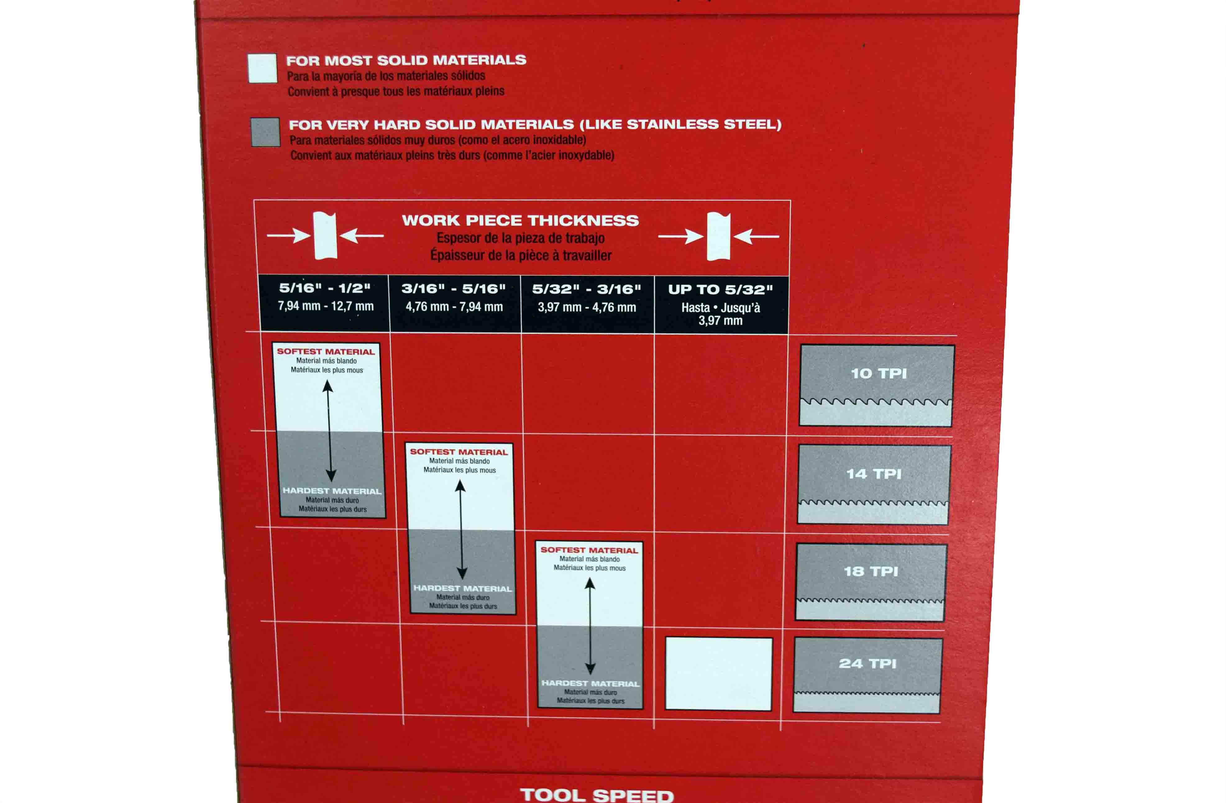 Milwaukee 48-39-0539 Compact Portable Band Saw Blade 24 TPI