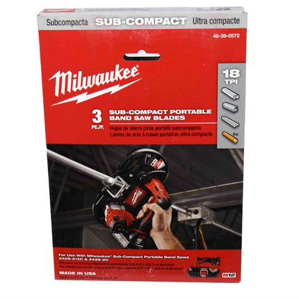 Milwaukee 48-39-0572 18 TPI Sub-Compact Portable Band Saw Blade