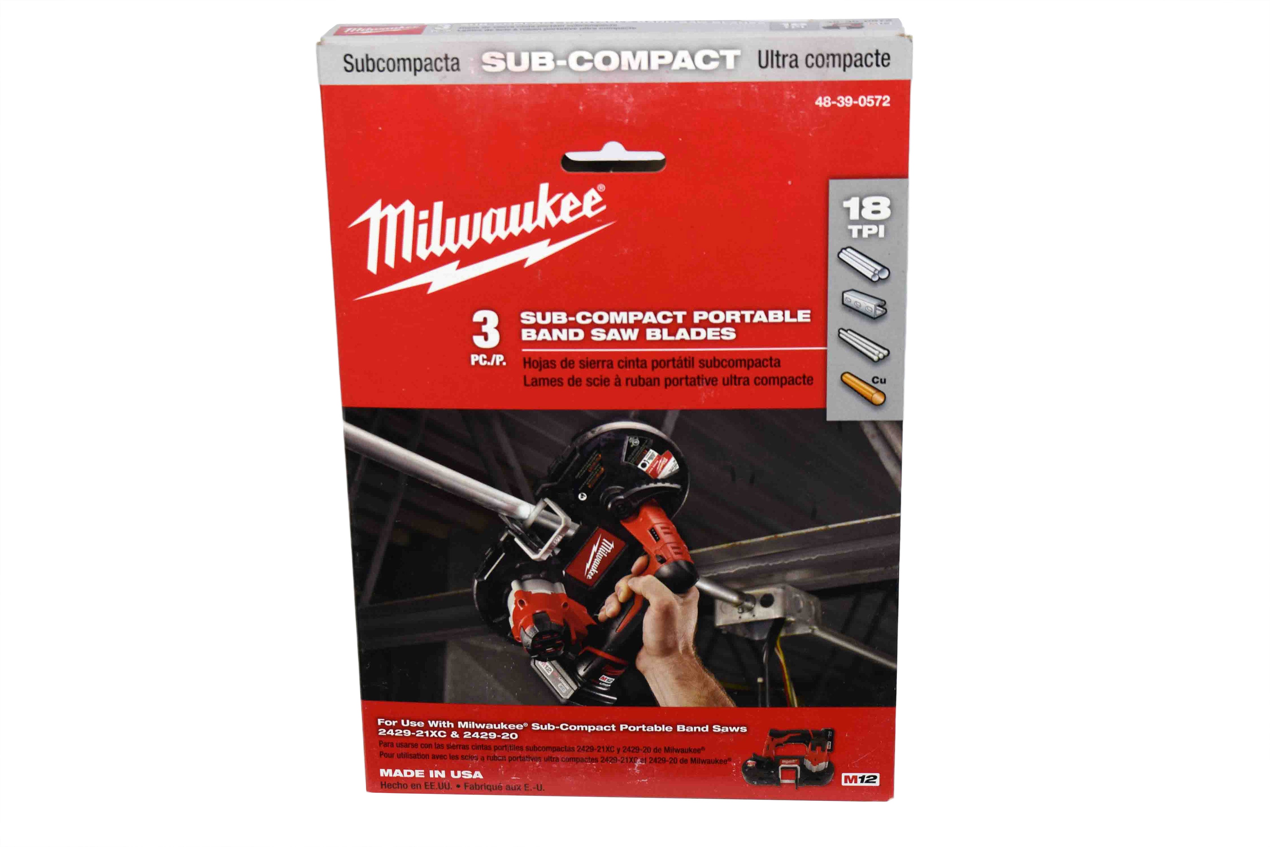 Milwaukee 48-39-0572 18 TPI Sub-Compact Portable Band Saw Blade