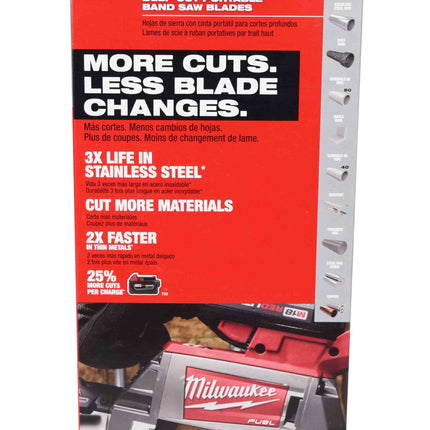 Milwaukee 48-39-0601 44-7/8inch Bandsaw Blades Extreme Thick Metal Deep Cut 8/10 TPI (3 Pack)