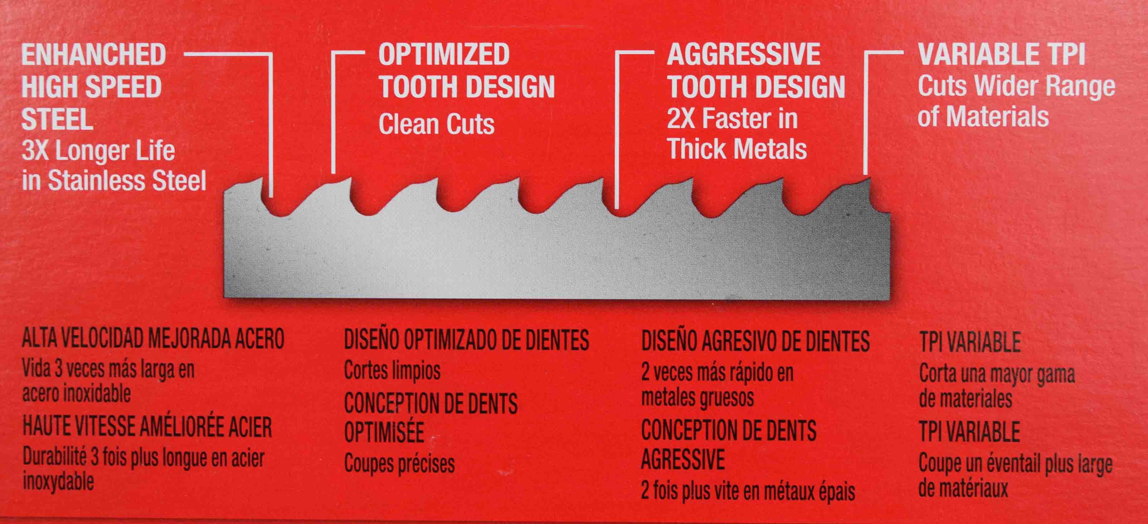 Milwaukee 48-39-0609 35-3/8inch 8-10 Tpi Extreme Thick Metal Compact