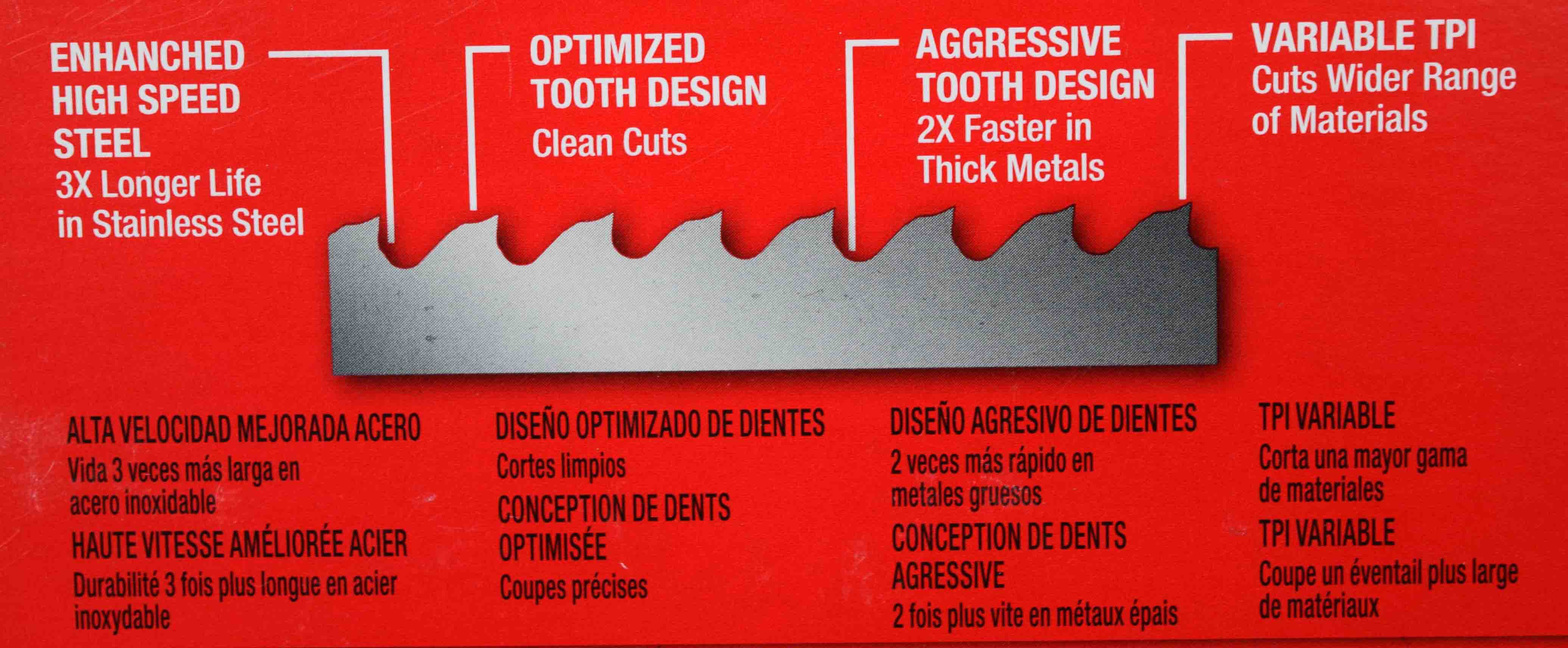 Milwaukee 48-39-0711 27inch 18-Tpi Extreme Thin Metal Bandsaw Blades 3