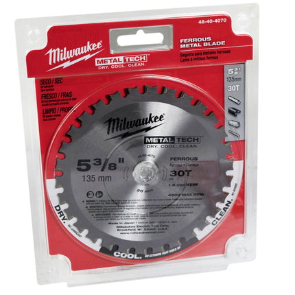 Milwaukee 48-40-4070 5-3/8-Inch 30T Ferrous Metal Blade