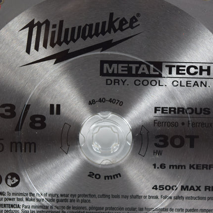 Milwaukee 48-40-4070 5-3/8-Inch 30T Ferrous Metal Blade