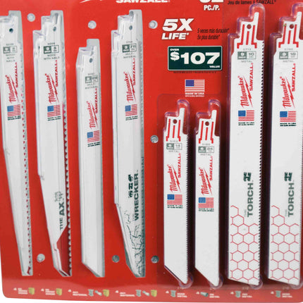 Milwaukee 49-22-1132 Wood and Metal Mega Reciprocating Saw Blade Kit