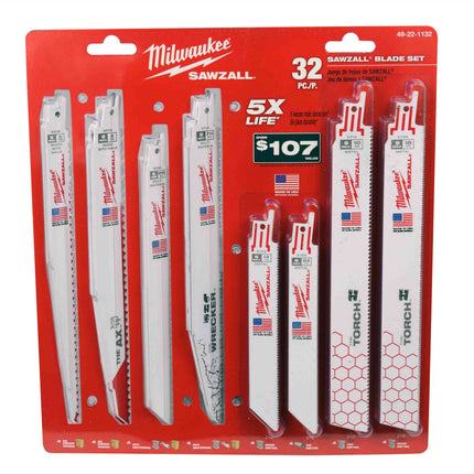 Milwaukee 49-22-1132 Wood and Metal Mega Reciprocating Saw Blade Kit