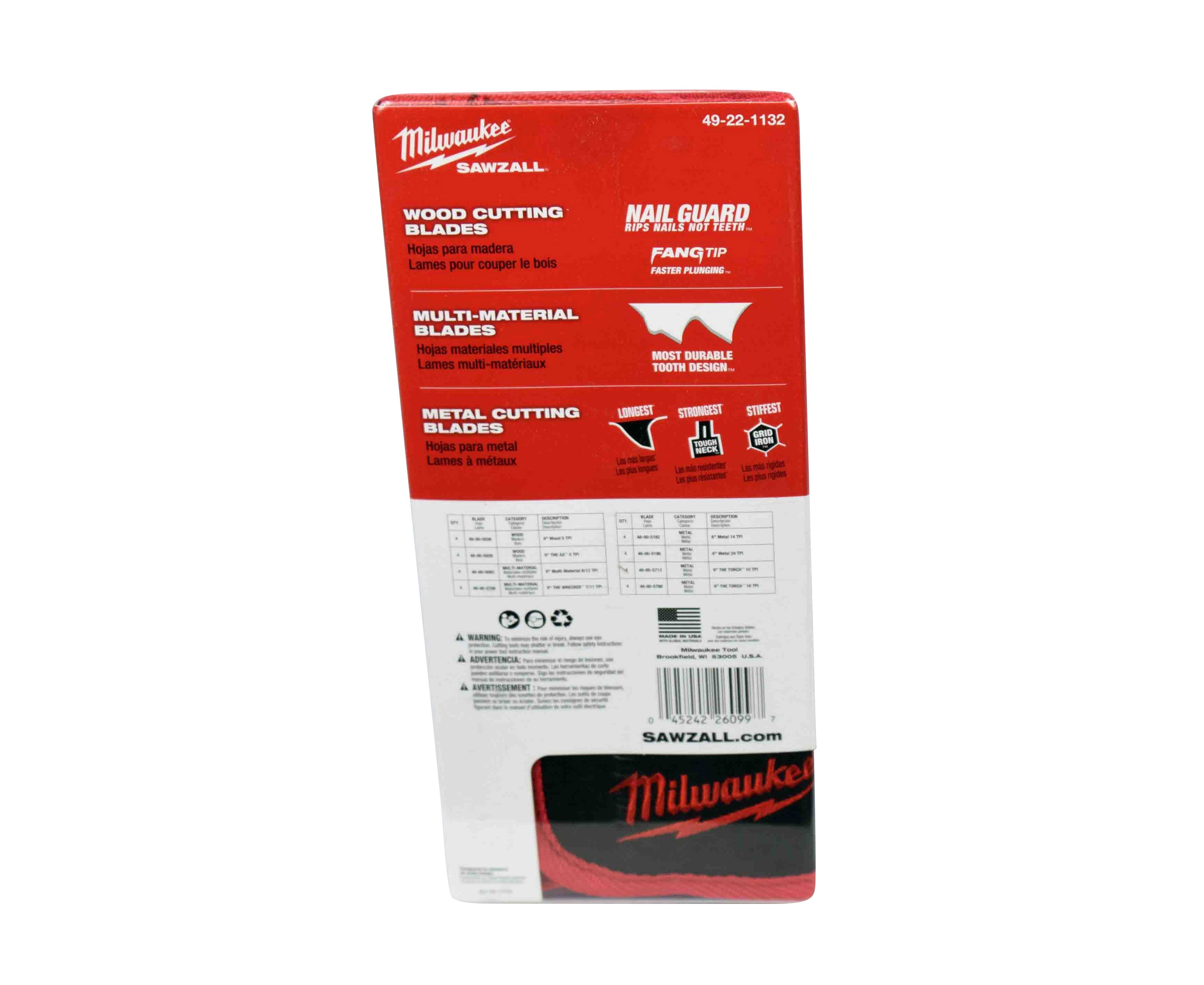 Milwaukee 49-22-1132 Wood and Metal Mega Reciprocating Saw Blade Kit