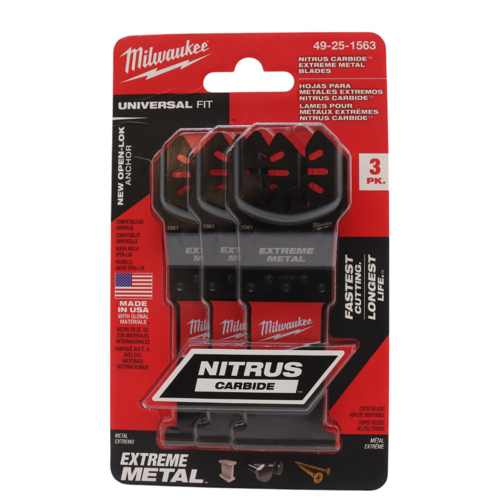 Milwaukee 49-25-1563 Nitrus 3 Extreme Material Universal Oscillating Blades