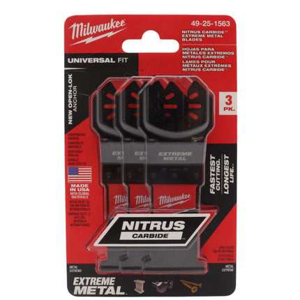 Milwaukee 49-25-1563 Nitrus 3 Extreme Material Universal Oscillating Blades