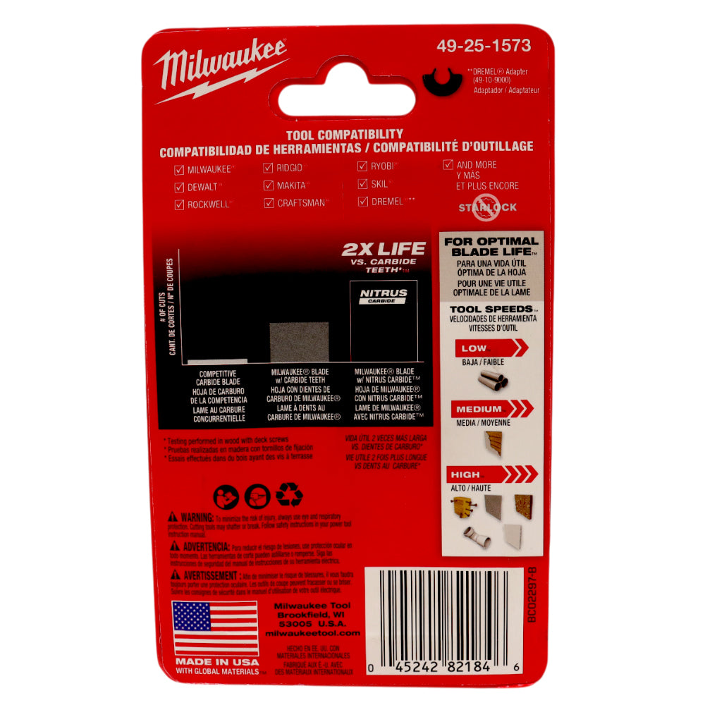 Milwaukee Tool 49-25-1573 1-3/8 In. Open-Lok Nitrus Carbide Extreme