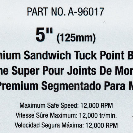 Makita A-96017 5-inch General Purpose Tuckpointing Diamond Blade