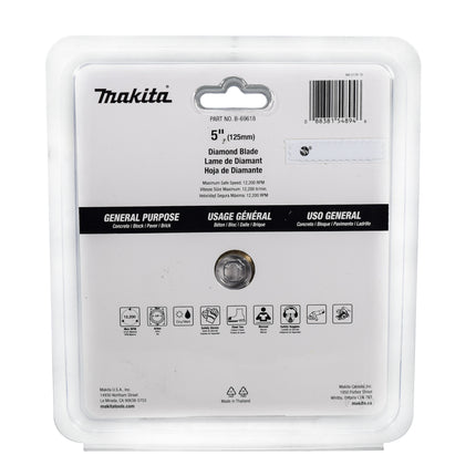 Makita B-69618 5-inch General Purpose Segmented Rim Diamond Blade