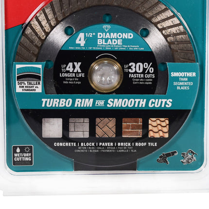 Makita-B-69696 4-1/2-inch General Purpose Turbo Rim Diamond Blade