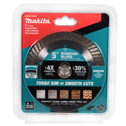 Makita B-69711 5 in. General Purpose Turbo Rim Diamond Blade 1-Pack