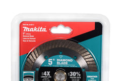 Makita B-69711 5 in. General Purpose Turbo Rim Diamond Blade 1-Pack