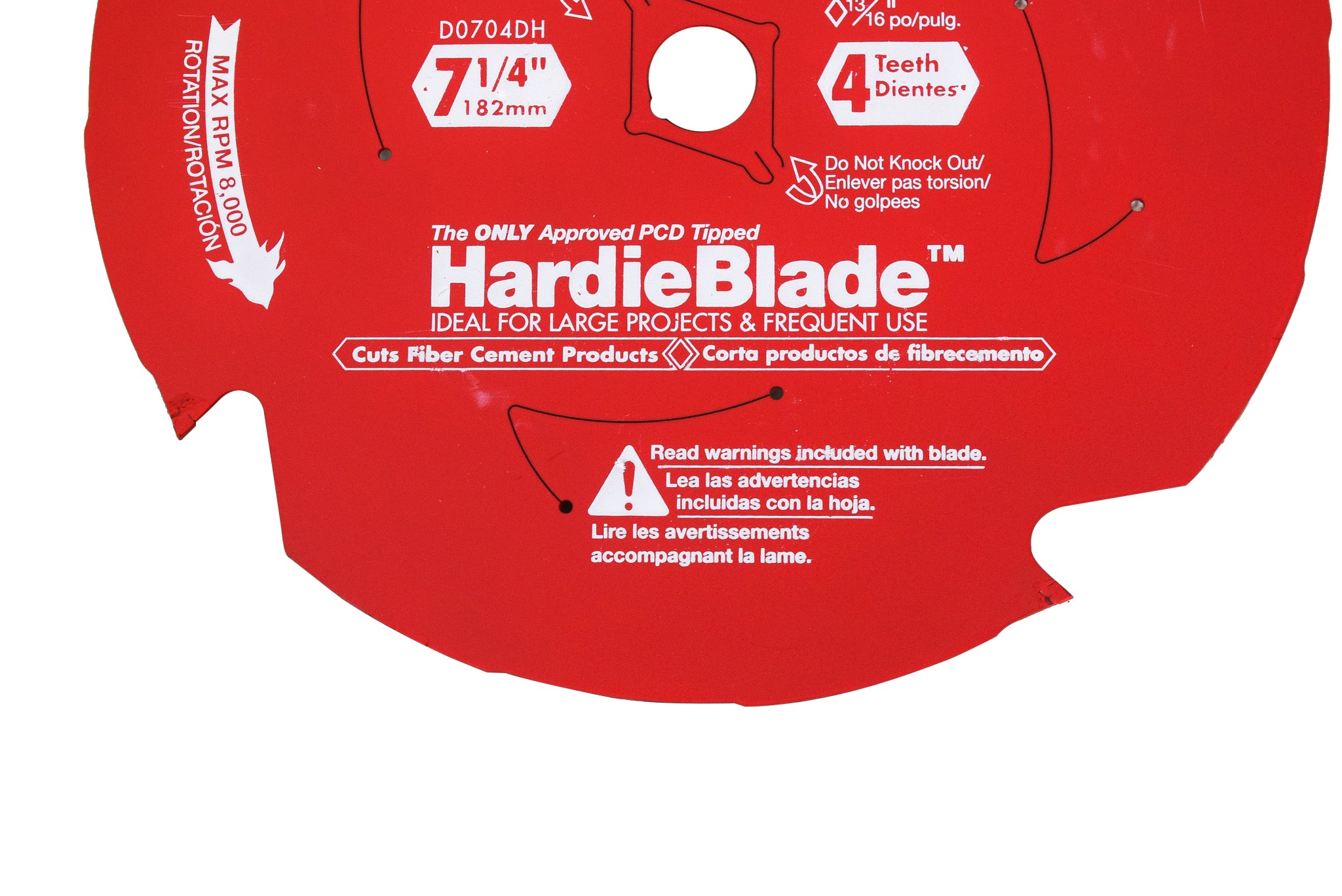 Diablo D0704DHA 7 1/4" 4T PCD Tip TCG Hardie Blade Fiber Cement Saw Blade