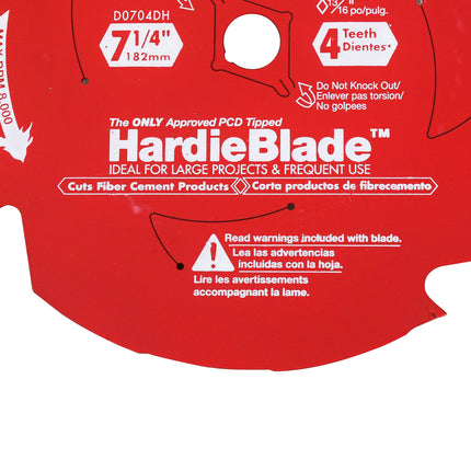 Diablo D0704DHA 7 1/4" 4T PCD Tip TCG Hardie Blade Fiber Cement Saw Blade