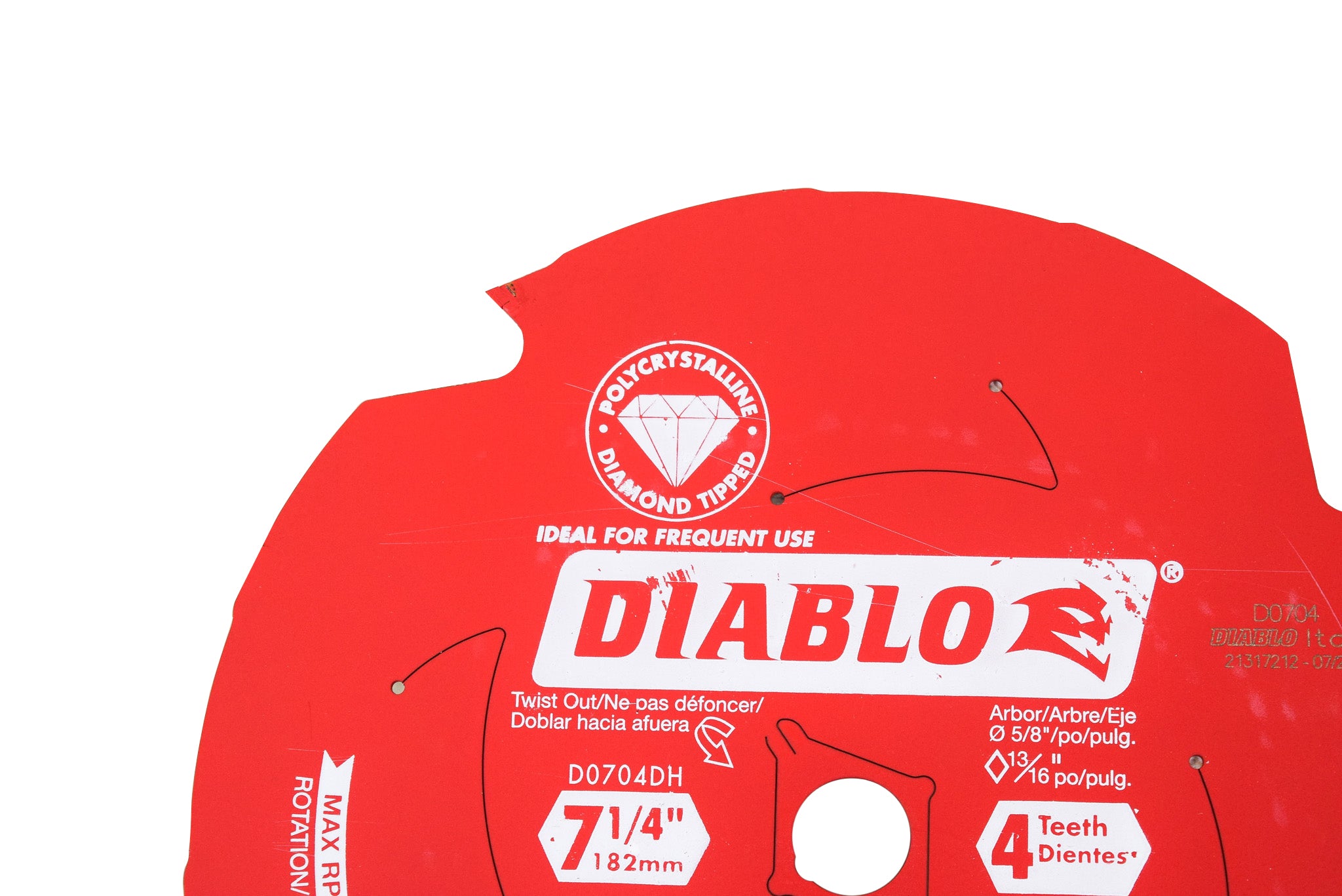 Diablo D0704DHA 7 1/4" 4T PCD Tip TCG Hardie Blade Fiber Cement Saw Blade
