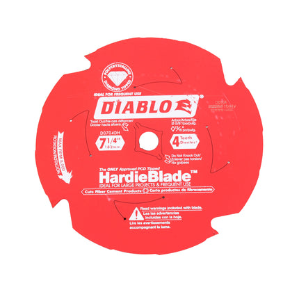 Diablo D0704DHA 7 1/4" 4T PCD Tip TCG Hardie Blade Fiber Cement Saw Blade 2 Pack