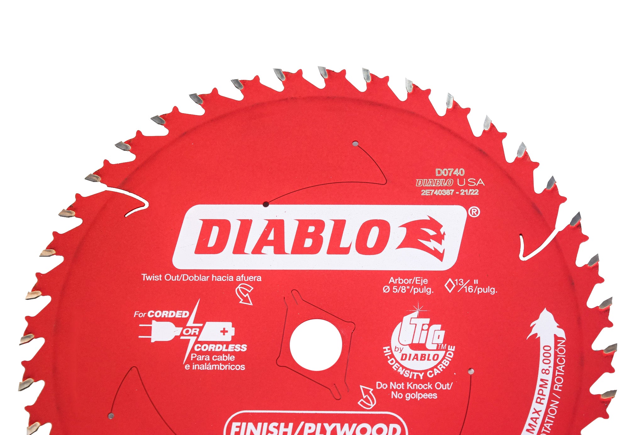 Diablo D0740A 7-1/4" x 40-Teeth Finish Saw Blade for Wood