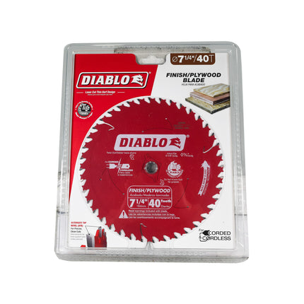 Diablo D0740X 7-1/4 in. x 40 Tooth Finish Saw Blade
