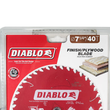 Diablo D0740X 7-1/4 in. x 40 Tooth Finish Saw Blade