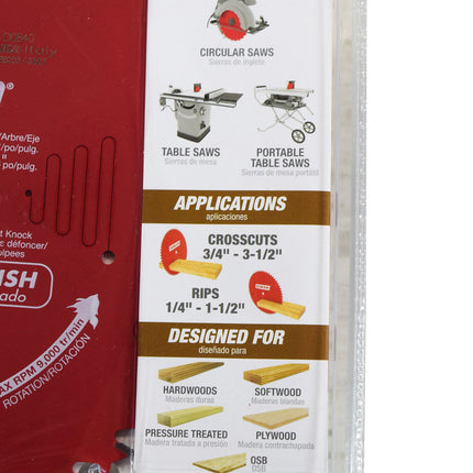 Diablo D0840X 8-1/4 in. x 40 Tooth Finishing Saw Blade