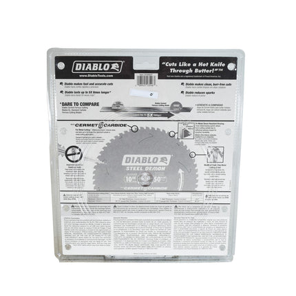 Diablo D1050CF 10" x 50-Teeth Steel Demon Cermet II Saw Blade for Medium Metal