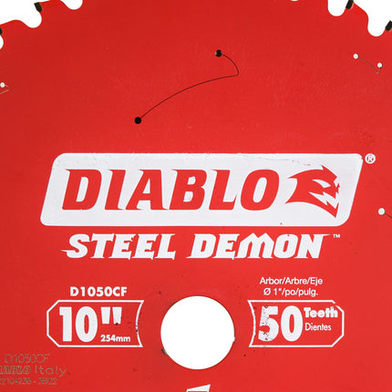 Diablo D1050CF 10" x 50-Teeth Steel Demon Cermet II Saw Blade for Medium Metal