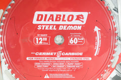 Diablo D1260CF 12" x 60-Teeth Steel Demon Cermet II Saw Blade for Medium Metal