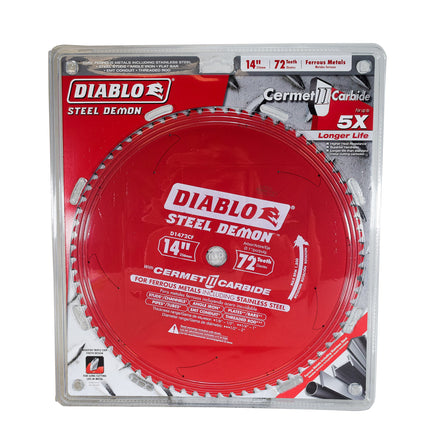 Diablo D1472CF 14" x 72-Teeth Steel Demon Cermet II Saw Blade for Medium Metal