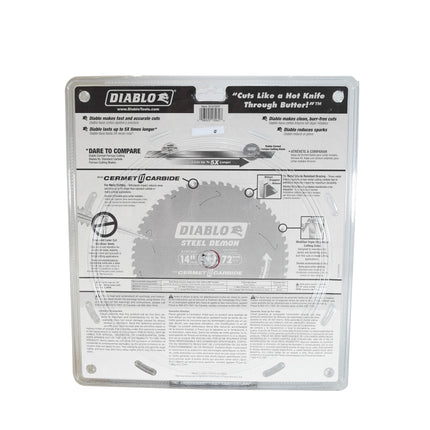 Diablo D1472CF 14" x 72-Teeth Steel Demon Cermet II Saw Blade for Medium Metal