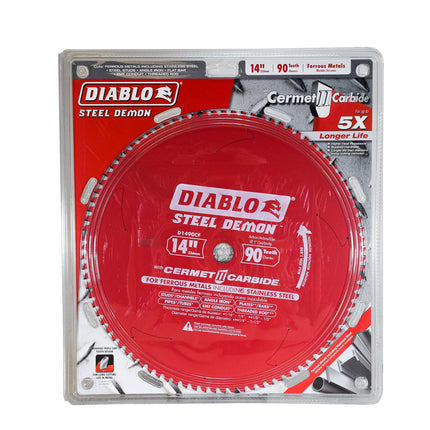 Diablo D1490CF 14" x 90-Teeth Steel Demon Cermet II Saw Blade for Thin Metal