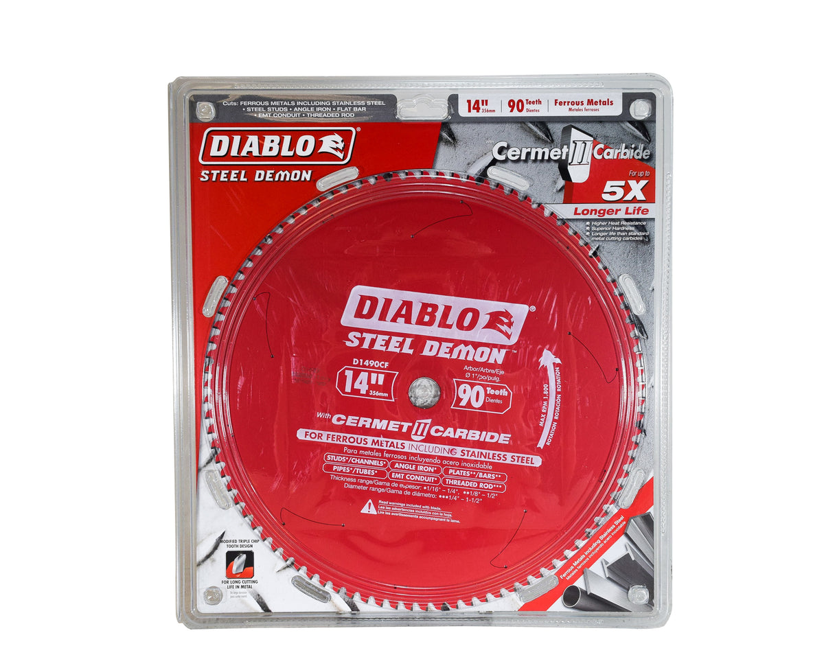 Diablo D1490CF 14" x 90-Teeth Steel Demon Cermet II Saw Blade for Thin Metal
