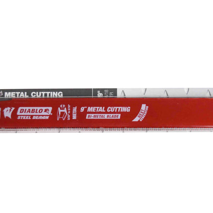 Diablo DS0914BF5 9" 14/18TPI Bi-Metal Reciprocating Saw Blades for Medium Metal (5-Pack)