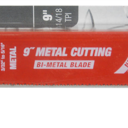 Diablo DS0914BF5 9" 14/18TPI Bi-Metal Reciprocating Saw Blades for Medium Metal (5-Pack)
