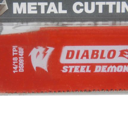 Diablo DS0914BF5 9" 14/18TPI Bi-Metal Reciprocating Saw Blades for Medium Metal (5-Pack)