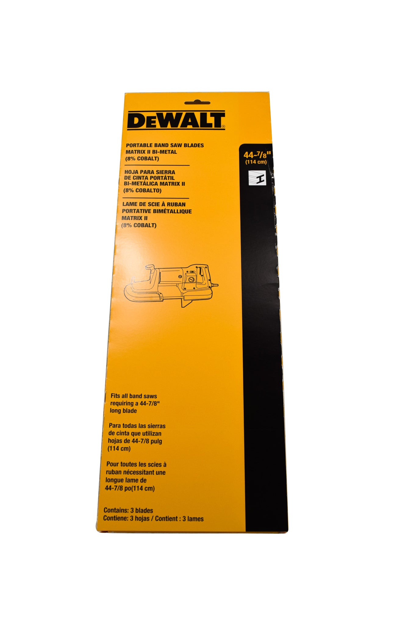 DEWALT DW3984 44-7/8'' - 24 TPI PORTABLE BAND SAW BLADE (.020" 3 PACK)