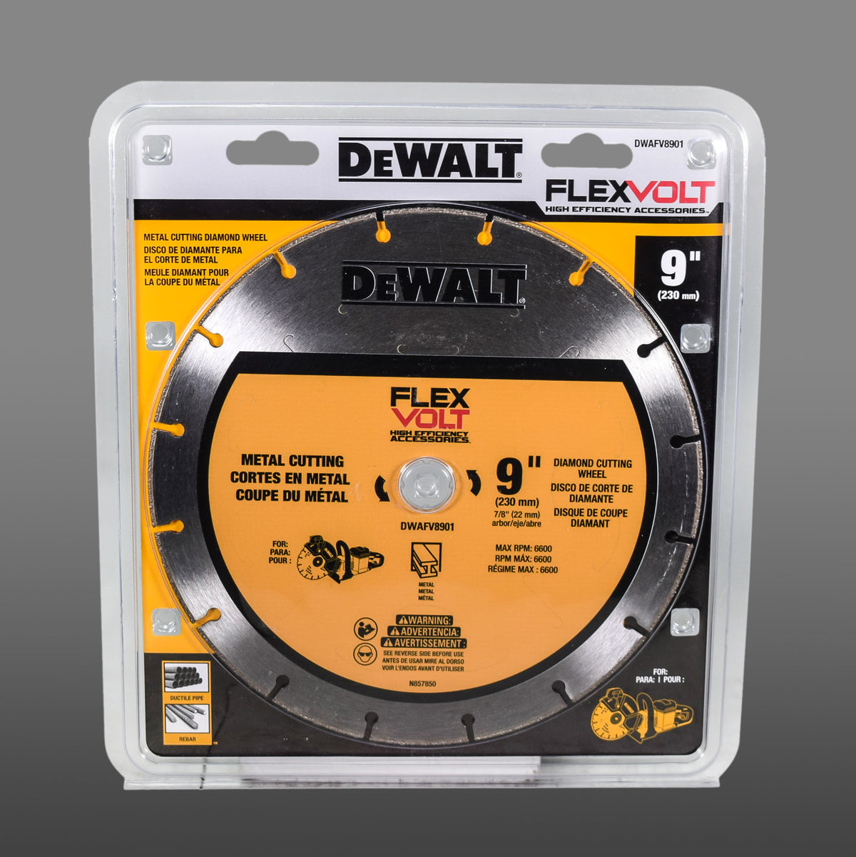 Dewalt DWAFV8901 Flexvolt 9" Metal Cutting Diamond Wheel