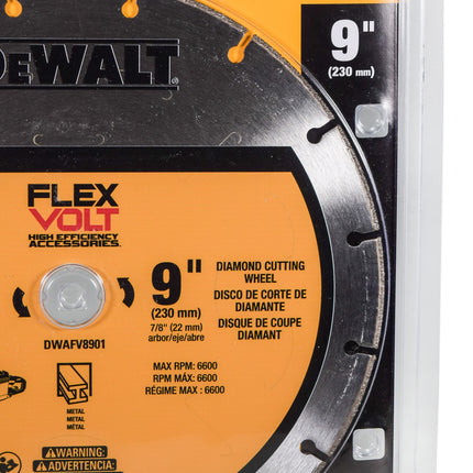 Dewalt DWAFV8901 Flexvolt 9" Metal Cutting Diamond Wheel