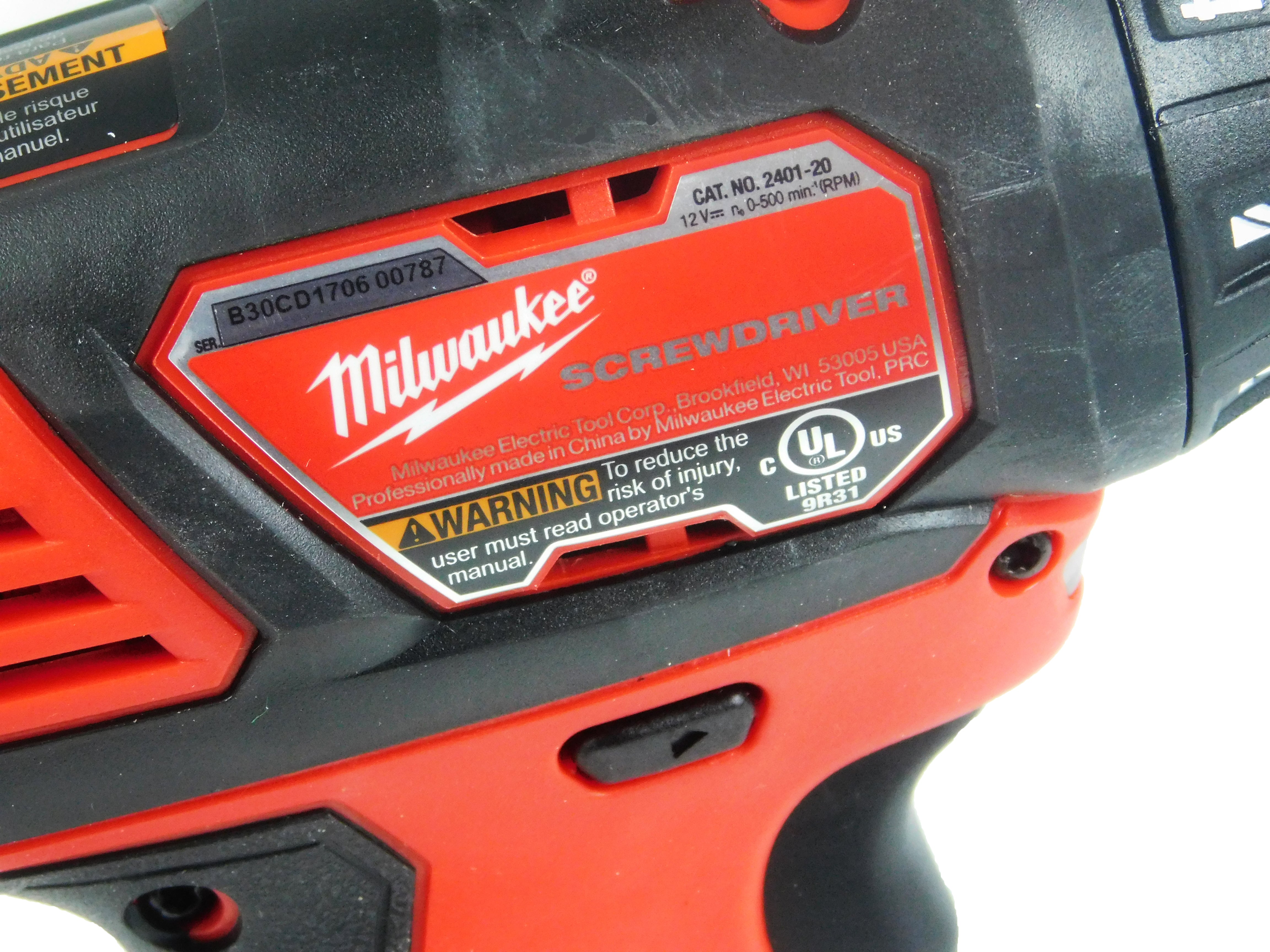 Milwaukee 2401-20 12V M12 1/4" Hex Screwdriver
