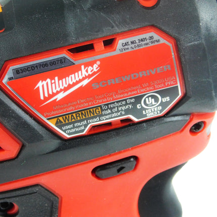 Milwaukee 2401-20 12V M12 1/4" Hex Screwdriver
